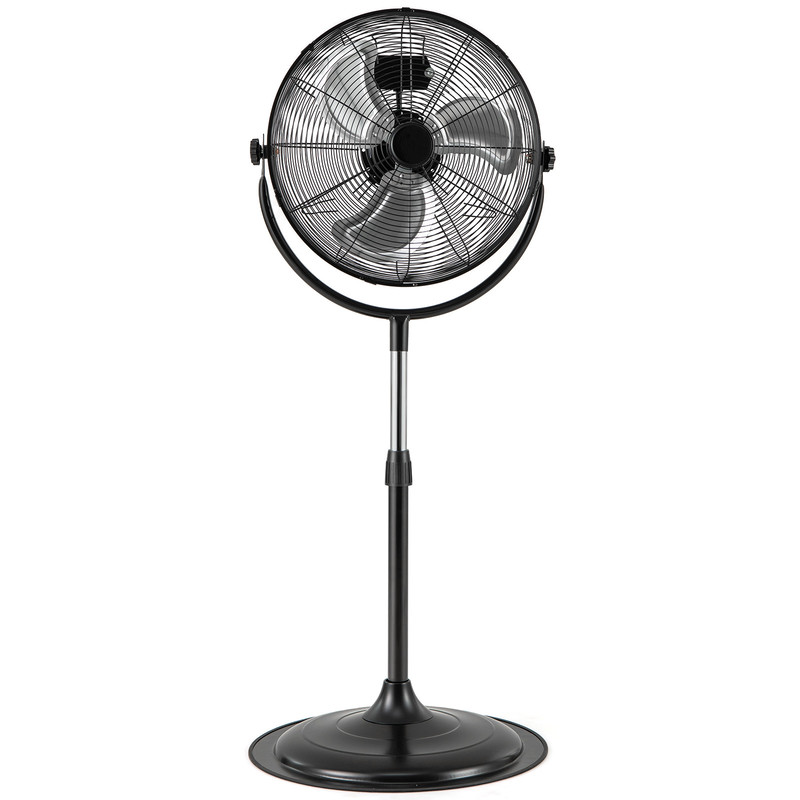 HeavyDuty 18Inch Pedestal Fan With 3 Speeds  Adjustable Height HighVelocity Airflow 6