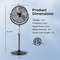 HeavyDuty 20Inch Pedestal Fan With 3Speed Settings Adjustable Height  HighVelocity Airflow 4