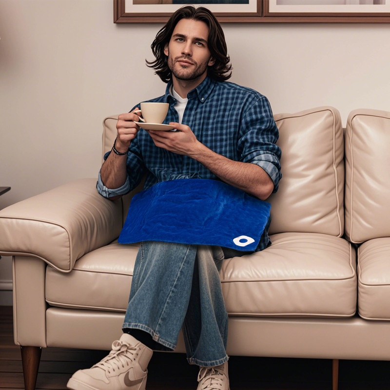 Electric Heated Weighted Pad, Dual Massagers & Soothing Heat for Muscle Relaxation