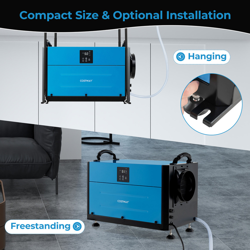 155 Pint Crawl Space Dehumidifier With 3 Modes And 24H TimerBlue 3