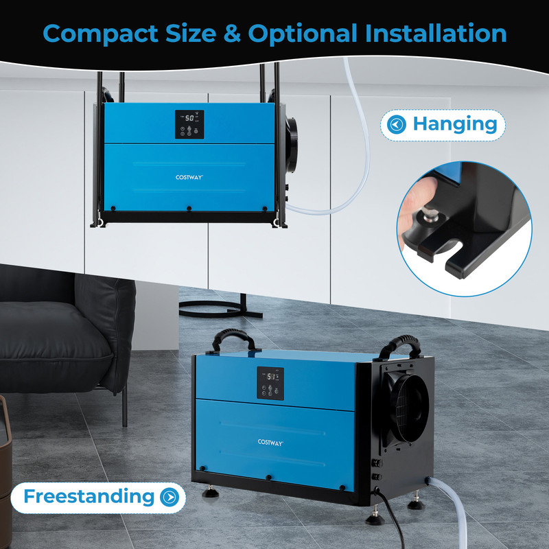 155 Pint Crawl Space Dehumidifier With 3 Modes And 24H TimerBlue 3