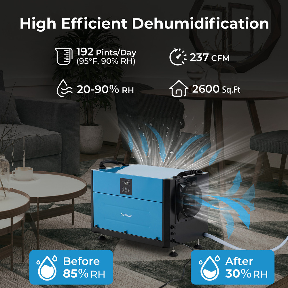 192 Pint Crawl Space Dehumidifier With 3 Modes And 24H Timer CommercialGrade Moisture Control 2
