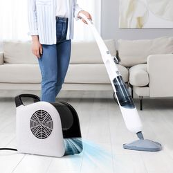 high velocity blower fan utility air mover with 3 speeds and 185° pivoting head for rapid drying, efficient cooling