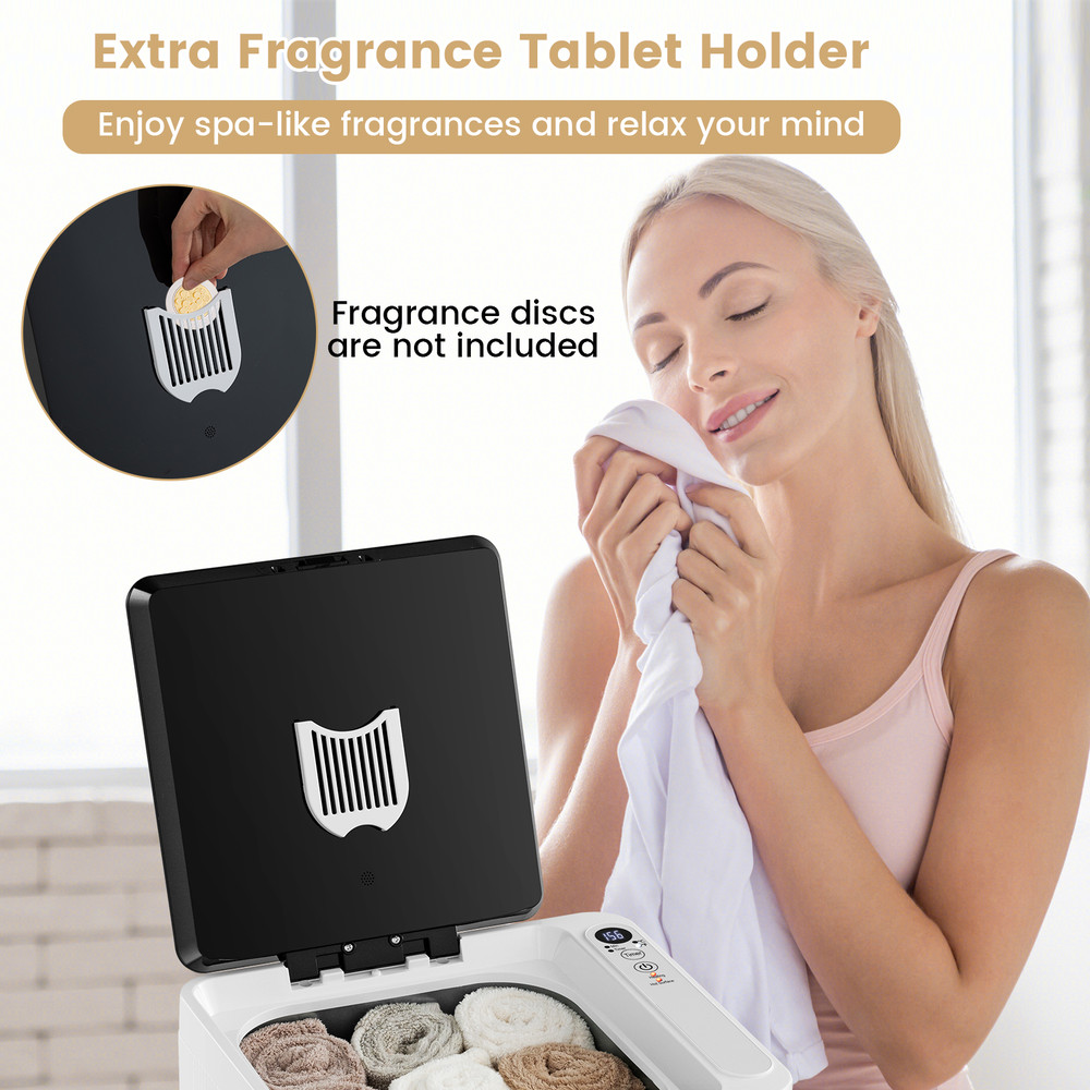 23L Large Towel Warmer Bucket with Timer and Overheat Protection, Fast-Heat Spa Towel Heater for Home & Salon