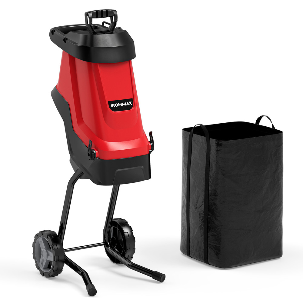 Professional 15AMP Electric Wood Chipper And Shredder  Leaf Mulcher With Wheels Effortless Yard Cle 5