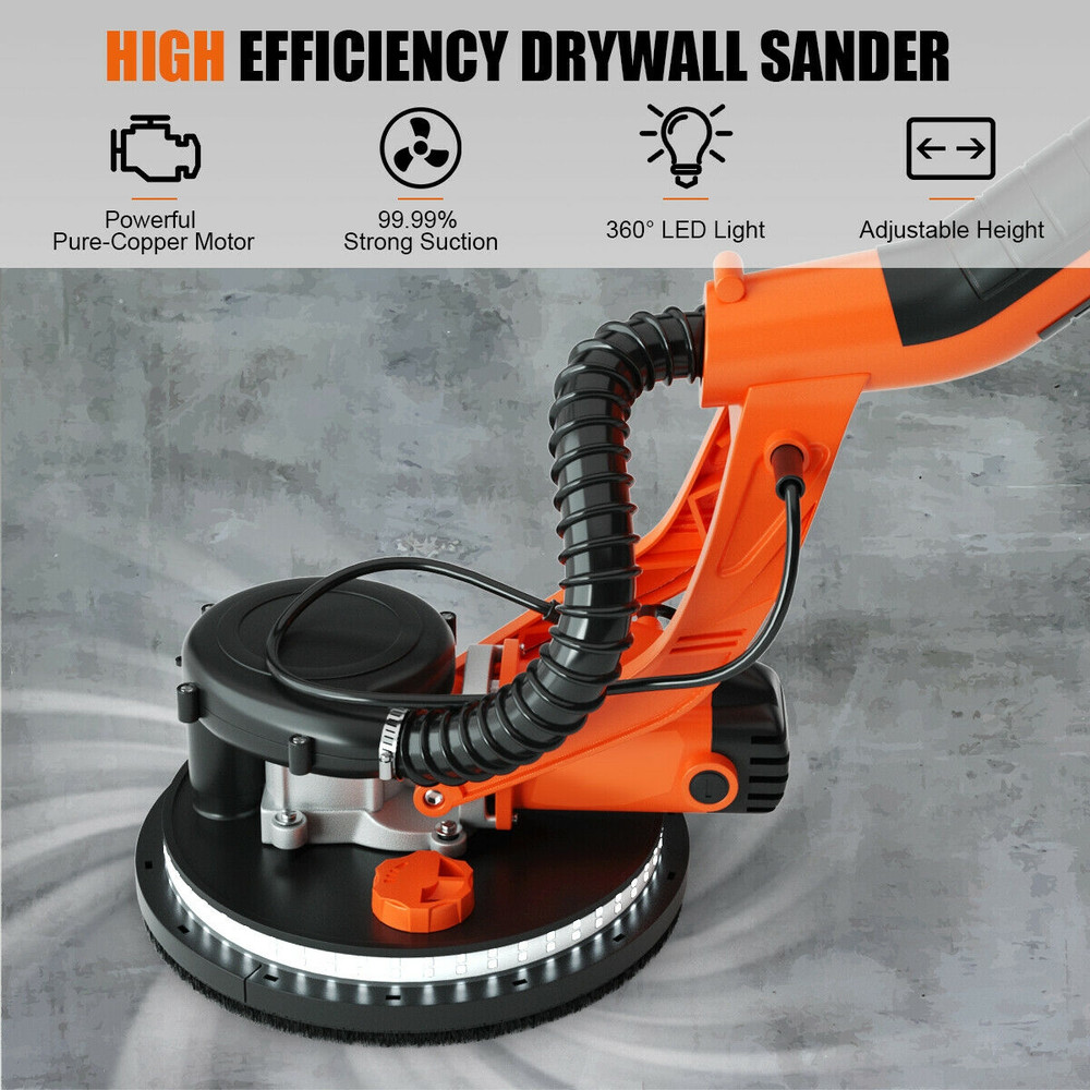Professional Electric Foldable Drywall Sander 750W Variable Speed Control For DustFree Wall Sanding 2