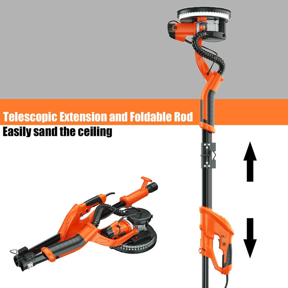 Professional Electric Foldable Drywall Sander 750W Variable Speed Control For DustFree Wall Sanding 3