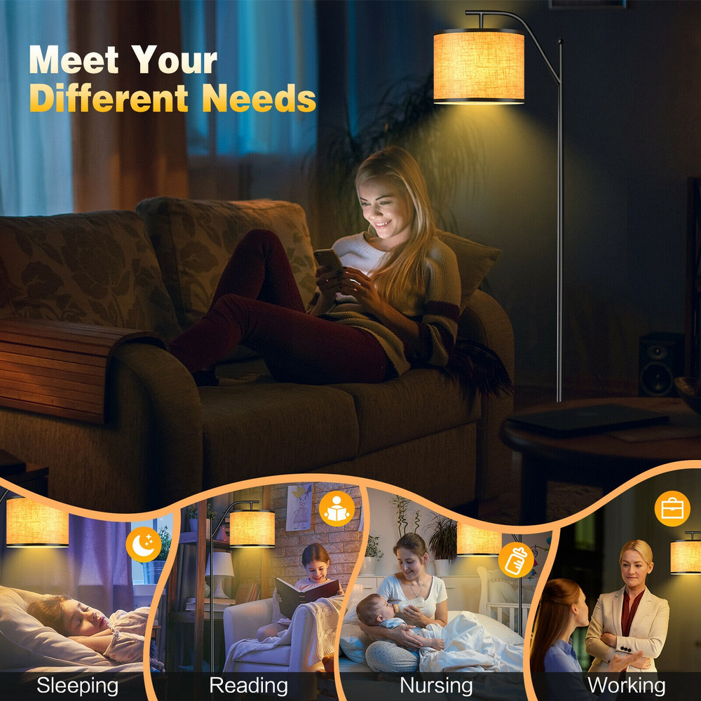 Modern Standing Floor Lamp with Adjustable Head – Perfect for Living Room & Bedroom Reading Light