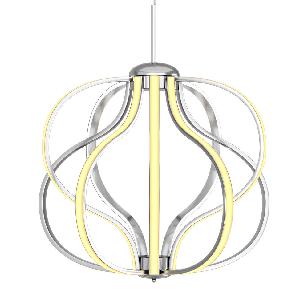 Modern Dimmable Warm White LED Chandelier, Adjustable Height, ETL Certified Pendant Light for Living Room & Bedroom