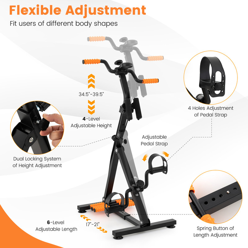 Adjustable LCD Pedal Exercise Bike With Hand Foot Massage Home Rehabilitation Equipment 6