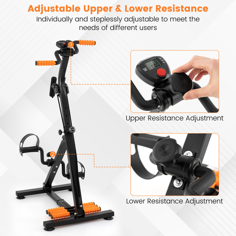 Adjustable LCD Pedal Exercise Bike With Hand Foot Massage Home Rehabilitation Equipment 3