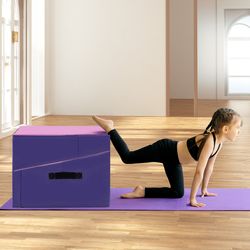 folding incline yoga mat, gymnastics & tumbling mat with epe foam for home workouts