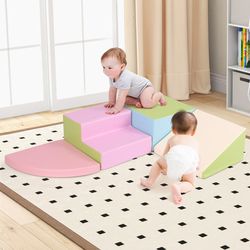soft foam play set for babies, 4-piece climb, crawl & block play for toddlers