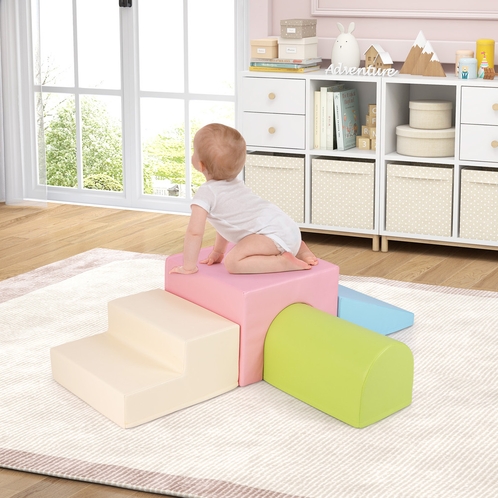 Climb & Crawl Foam Block Play Set, Soft, Safe Blocks for Infants & Babies