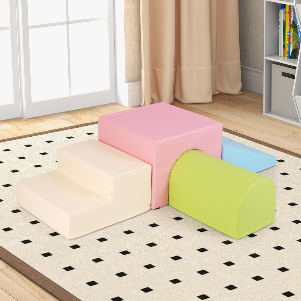 Climb & Crawl Foam Block Play Set, Soft, Safe Blocks for Infants & Babies