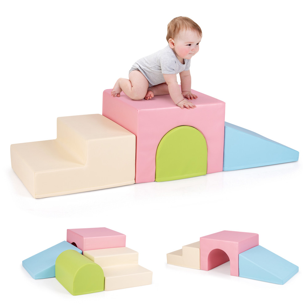 Climb & Crawl Foam Block Play Set, Soft, Safe Blocks for Infants & Babies