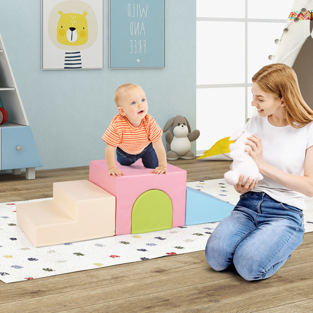 Climb & Crawl Foam Block Play Set, Soft, Safe Blocks for Infants & Babies