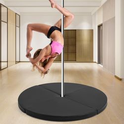 pole dance crash mat, round, portable & cushioned with high-density epe foam
