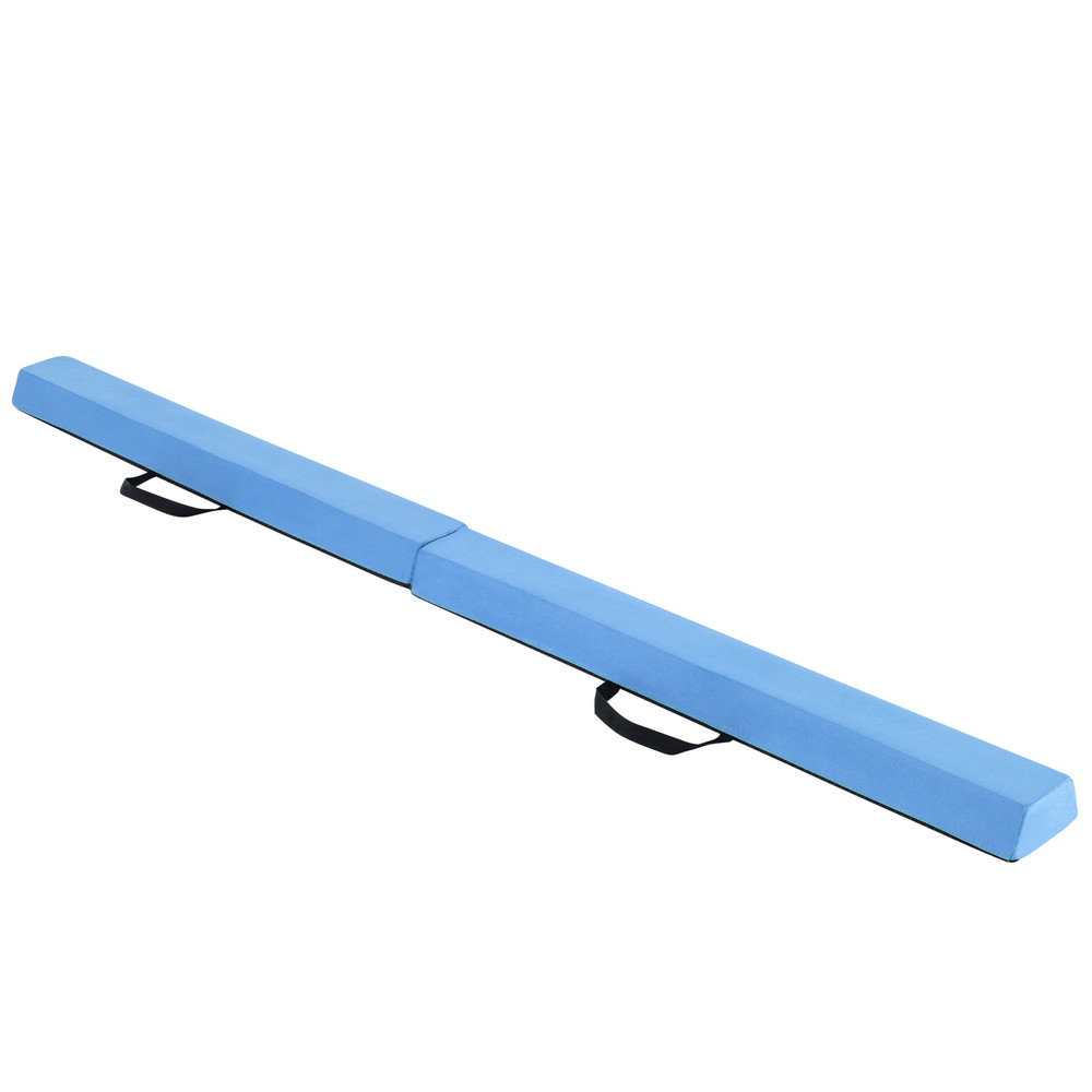 7 FT Folding Balance Beam Removable Suede Cover NonSlip Bottom For Gymnastics 2