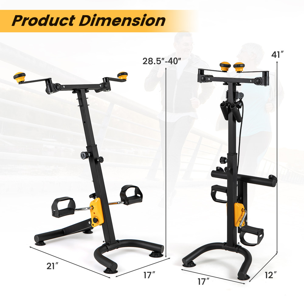 Pedal Exerciser with Adjustable Handgrip for Seniors, Full-Body Rehab & Home Fitness Machine
