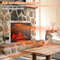 Recessed Electric Fireplace Heater, 25 Inches Wall-Mounted, Energy-Efficient & Adjustable Flame