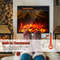 18 Inch 1500W Electric Fireplace, Freestanding & Recessed Heater with Remote, Timer, and Adjustable Flame
