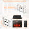 Recessed Electric Fireplace Heater, 25 Inches Wall-Mounted, Energy-Efficient & Adjustable Flame