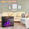 Recessed Electric Fireplace Heater, 25 Inches Wall-Mounted, Energy-Efficient & Adjustable Flame