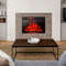 28 Inch Electric Freestanding and Recessed Fireplace with Remote, Realistic Flame & Energy-Efficient Heater