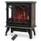 1400W Electric Stove Heater with 3-Level Flame Effect & 3-Sided View, Freestanding Fireplace for Home & Office