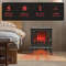 1400W Electric Stove Heater with 3-Level Flame Effect & 3-Sided View, Freestanding Fireplace for Home & Office