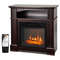 18 Inch 1400W Electric Fireplace TV Stand with Shelf, Multifunctional Heater & Storage Cabinet