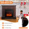 TV Stand Electric Fireplace Mantel With Remote Control Freestanding Heater With Realistic 3D Flame 5