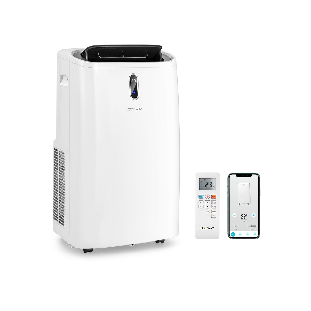Smart BTU Portable Air Conditioner With WiFi Control Dehumidifier Heater  Fan Quiet AC For Bedroom  7