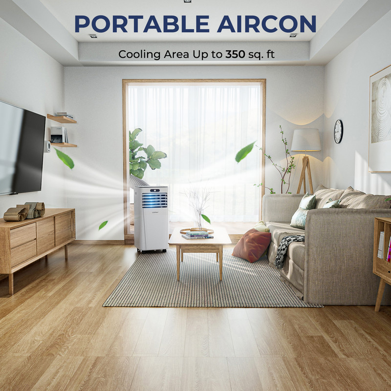 Portable BTU Air Conditioner With Dehumidifier And Fan Mode Quiet AC Unit With Sleep Mode Remote Co 1