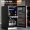 15 Inch 100 Can Built-in Freestanding Beverage Cooler Refrigerator, Adjustable Temperature & Removable Shelves