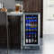 15 Inch 100 Can Built-in Freestanding Beverage Cooler Refrigerator, Adjustable Temperature & Removable Shelves