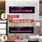 60 Inches Ultra-thin Electric Fireplace Heater with Remote, Timer & Wall Mount, 1500W Recessed LED Flame