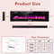 60 Inches Ultra-thin Electric Fireplace Heater with Remote, Timer & Wall Mount, 1500W Recessed LED Flame