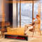 1400W Baseboard Electric Heater with Realistic Multicolor Flame, Quiet Indoor Room Heater with Thermostat & Remote