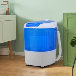 5.5 lbs portable semi auto washing machine for small space, compact mini laundry washer for apartment dorm rv camping