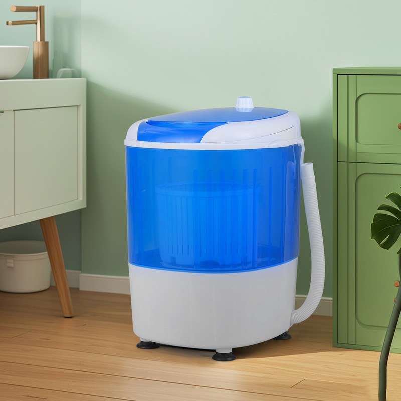 5.5 lbs Portable Semi Auto Washing Machine for Small Space, Compact Mini Laundry Washer for Apartment Dorm RV Camping