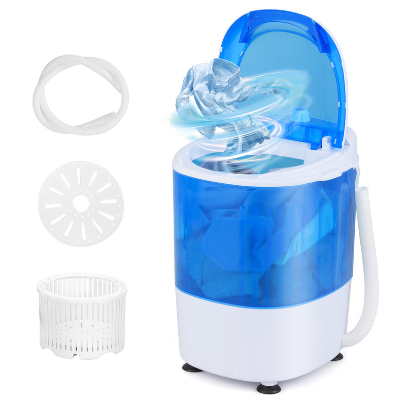 5.5 lbs Portable Semi Auto Washing Machine for Small Space, Compact Mini Laundry Washer for Apartment Dorm RV Camping