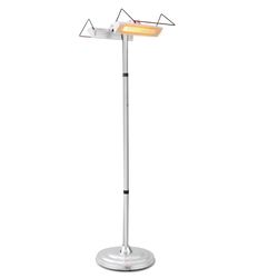 1500w standing electric heater with double-sided infrared heating, outdoor & indoor waterproof patio heater with safety