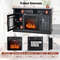 48 Inch Fireplace TV Stand with 18 Inch Electric Insert Heater, Cabinet Storage & Remote Control for TVs up to 55 Inch