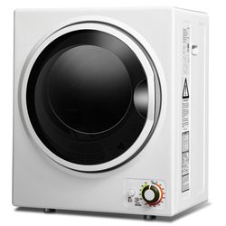 1.5 cu.ft clothes dryer with stainless steel tub, compact portable electric dryer for apartments, dorms, wall mount