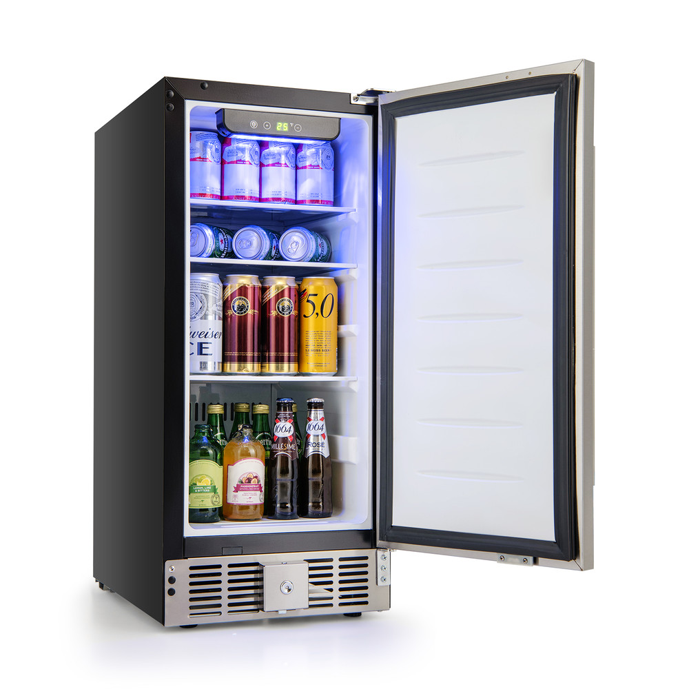 Compact Refrigerator with Adjustable Thermostat & Stainless Steel Door, Mini Fridge 2.9 Cu.Ft for Home, Office, Dorm