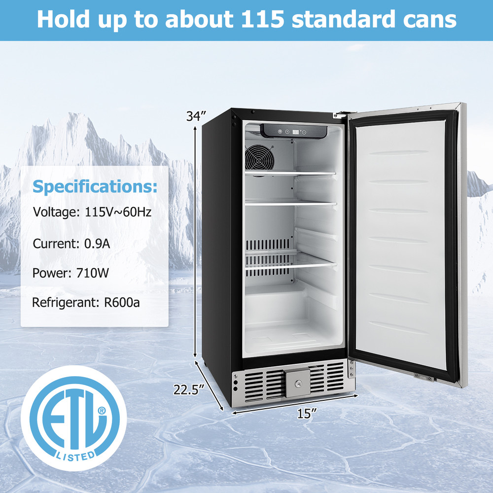 Compact Refrigerator with Adjustable Thermostat & Stainless Steel Door, Mini Fridge 2.9 Cu.Ft for Home, Office, Dorm