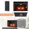 26 Inch Recessed Freestanding Fireplace Heater with 3-Level Flame, 6H Timer, Remote, Quiet Operation & Brick Design