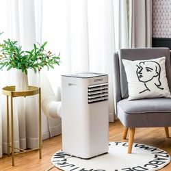 10000 btu portable evaporative air cooler dehumidifier with remote, 24h timer, fan & sleep mode for home office use